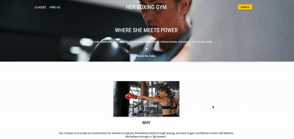 gif of Boxing Gym for Women